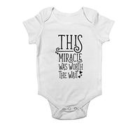 Shopagift Baby This Miracle was Worth The Wait Vest Bodysuit White