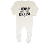 Shopagift Baby When I Grow up I Want to be a Biker Romper White