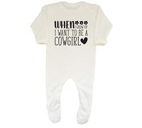 Shopagift Baby When I Grow up I Want to be a Cowgirl Sleepsuit Romper White