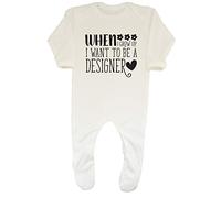 Shopagift Baby When I Grow up I Want to be a Designer Sleepsuit Romper White