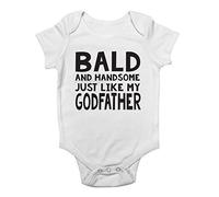 Shopagift Bald and Handsome Just Like my Godfather Cute Boys and Girls Baby Vest Bodysuit
