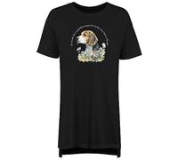 Shopagift Beagle Women's Nightie Pet Dog Lover Guardian Angel Night Shirt Black
