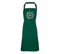 Shopagift Bee Kind Bumblebee Bee Day Floral Wreath Flower Adults Apron for Cooking Chef DIY Kitchen - Green