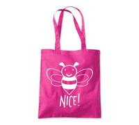 Shopagift Bee Nice Friendly Bumble Bees Tote Shopping Beach Bag 10 Litres Capacity - 42cm x 38cm
