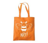Shopagift Bee Nice Friendly Bumble Bees Tote Shopping Beach Bag 10 Litres Capacity - 42cm x 38cm