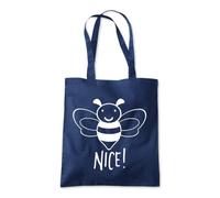 Shopagift Bee Nice Friendly Bumble Bees Tote Shopping Beach Bag 10 Litres Capacity - 42cm x 38cm