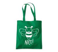 Shopagift Bee Nice Friendly Bumble Bees Tote Shopping Beach Bag 10 Litres Capacity - 42cm x 38cm