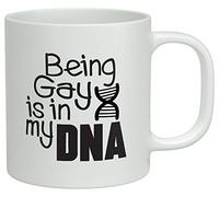 Shopagift Being Gay is in My DNA White 10oz Novelty Gift Mug Cup
