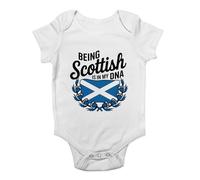 Shopagift Being Scottish is in my DNA Love Scotland Pride Baby Grow Vest Bodysuit Boys Girls