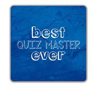 Shopagift Best Quiz Master Ever 2 Pack Coasters - 9cm x 9cm