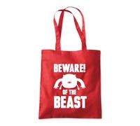 Shopagift Beware of the Beast Tote Shopping Beach Bag 10 Litres Capacity - 42cm x 38cm