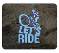 Shopagift Bicycle Cycle Mouse Mat Pad Let's Ride Racing Bike Gift 24cm x 19cm