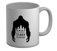 Shopagift Big Scary Monster Mug Yeti Big Foot Mountains White 11oz Large Gift Ceramic Cup