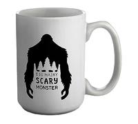 Shopagift Big Scary Monster Mug Yeti Big Foot Mountains White 15oz Large Gift Ceramic Cup