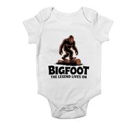 Shopagift Bigfoot The legend Lives On Baby Grow Vest Abdominal Snowman Yeti Sasquatch Bodysuit Boys Girls