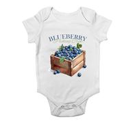 Shopagift Blueberry Picking Crew Baby Grow Vest Blueberries Fruit Lover Bodysuit Boys Girls