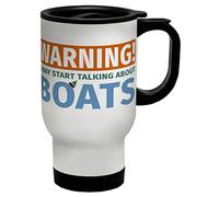 Shopagift Boats Travel Mug Warning I May Start Talking About Boats Gift Cup