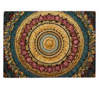 Shopagift Bohemian Indian Mandala Art Glass Chopping Board Large Kitchen Worktop Saver 39cm x 28cm