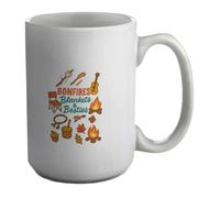 Shopagift Bonfires Blankets and Besties Guy Fawkes Mug White 15oz Large Cup