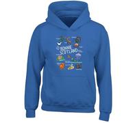Shopagift Bonnie Scotland Scottish Love Patriotic Kids Hoodie Hoody Hooded Top Boys Girls Blue