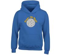 Shopagift Boogie All Night Kids Hoodie Disco Ball 70's 60's Funk Soul Dance Hoody Hooded Top Boys Girls Blue