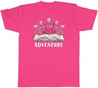 Shopagift Book Lover Mens T-Shirt Reading is The Greatest Adventure Tee Gift Pink