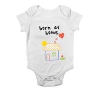 Shopagift Born at Home Sketch Drawing Homebirth Baby Grow Vest Bodysuit Boys Girls