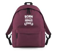 Shopagift Born to Be a Mermaid Forced to go to School Backpack Rucksack 18 Litres Capacity - 42cm x 31cm x 21cm