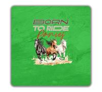 Shopagift Born to Ride Ponies 2 Pack Coasters - 9cm x 9cm