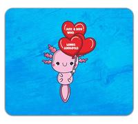 Shopagift Boy Who Loves Axolotls Mouse Mat Pad Aquatic Smiling Sea Creature 24cm x 19cm