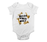 Shopagift Brass Vibes Only Trumpet Trumpeter Music Baby Grow Vest Bodysuit Boys Girls
