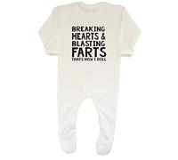 Shopagift Breaking Hearts and Blasting Farts, That's How I Roll Baby Romper White