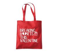 Shopagift Breaking Hearts This Valentines Tote Shopping Beach Bag 10 Litres Capacity - 42cm x 38cm