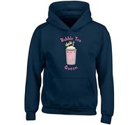 Shopagift Bubble Tea Queen Kids Hoodie Pink Taiwan Boba Gift Hoody Hooded Top