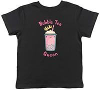 Shopagift Bubble Tea Queen Kids T-Shirt Pink Taiwan Boba Childrens Tee Gift