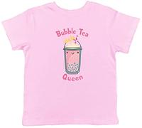 Shopagift Bubble Tea Queen Kids T-Shirt Pink Taiwan Boba Childrens Tee Gift