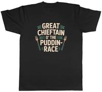 Shopagift Burns Night Great Chieftain Mens Black T-Shirt Tee