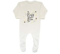 Shopagift Busy Little Bee Baby Grow Romper Suit Bumble Bee Boys Girls Gift White