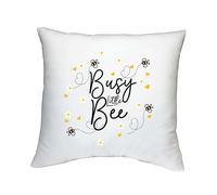 Shopagift Busy Little Bee Cushion Cover Bumble Bee Gift Bedroom Lounge Accessory - 40cm x 40cm