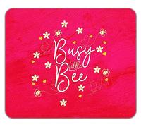 Shopagift Busy Little Bee Mouse Mat Pad Bumble Bee Gift 24cm x 19cm