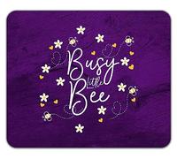 Shopagift Busy Little Bee Mouse Mat Pad Bumble Bee Gift 24cm x 19cm