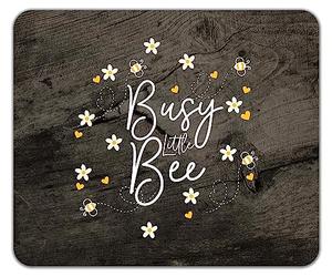 Shopagift Busy Little Bee Mouse Mat Pad Bumble Bee Gift 24cm x 19cm