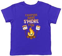 Shopagift Campers Have S'More Fun Camping Childrens Kids T-Shirt Gift Blue