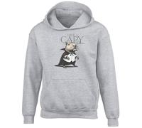 Shopagift Capybara Dracula Kids Hoodie Halloween Vampire Hoody Hooded Top Boys Girls Grey