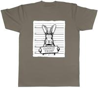 Shopagift Carrot Theif Funny Rabbit Mugshot Joke Mens T-Shirt Tee