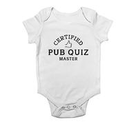 Shopagift Certified Quiz Master Baby Vest Quizzing Quizzers Team Bodysuit Gift White