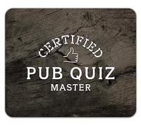 Shopagift Certified Quiz Master Mouse Mat Pad Quizzing Quizzers Team Gift 24cm x 19cm