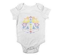 Shopagift Chakra Symbols Mandala Colour Yoga Spiritual Baby Grow Vest Bodysuit Gift