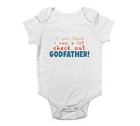Shopagift Check Out Godfather Baby Grow Vest Funny Nap Father's Day Bodysuit Gift