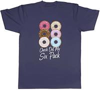 Shopagift Check Out My Six Pack Doughnut T-Shirt Gift Navy Blue